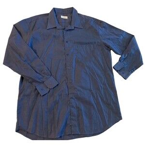 Borghese Men’s Shirt Blue Size 19/48 Long Sleeves Made In‎ Italy Office Casual